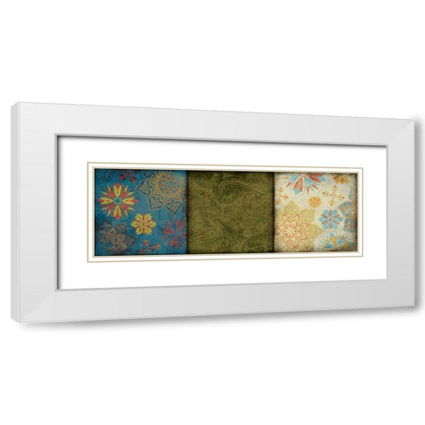 PATTERNS White Modern Wood Framed Art Print with Double Matting by Grey, Jace