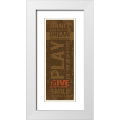 Typography White Modern Wood Framed Art Print with Double Matting by Grey, Jace