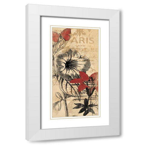 Paris White Modern Wood Framed Art Print with Double Matting by Grey, Jace