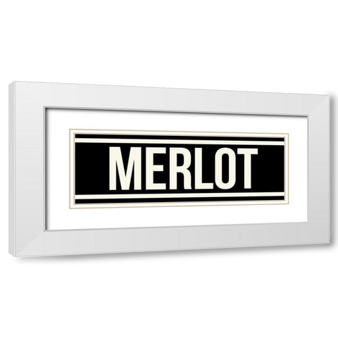 MERLOT White Modern Wood Framed Art Print with Double Matting by Grey, Jace