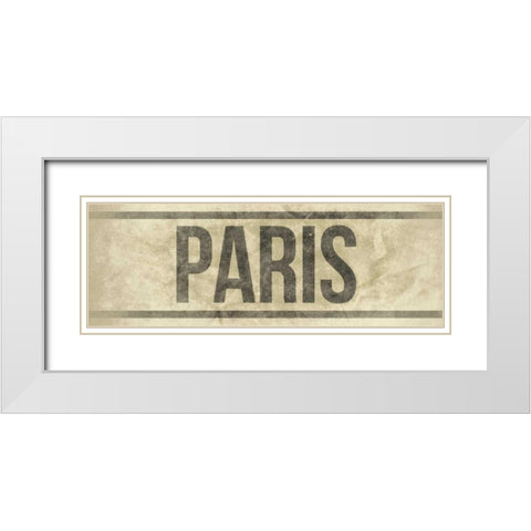 PARIS White Modern Wood Framed Art Print with Double Matting by Grey, Jace