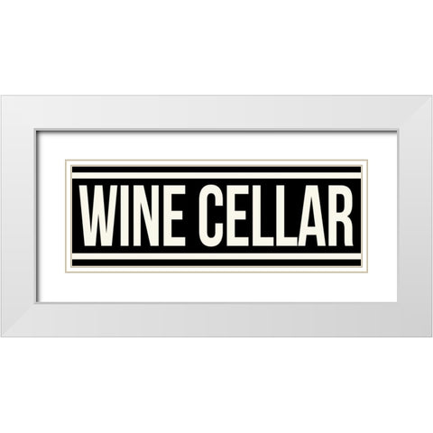 WINE CELLAR White Modern Wood Framed Art Print with Double Matting by Grey, Jace