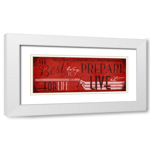 Type Red White Modern Wood Framed Art Print with Double Matting by Grey, Jace