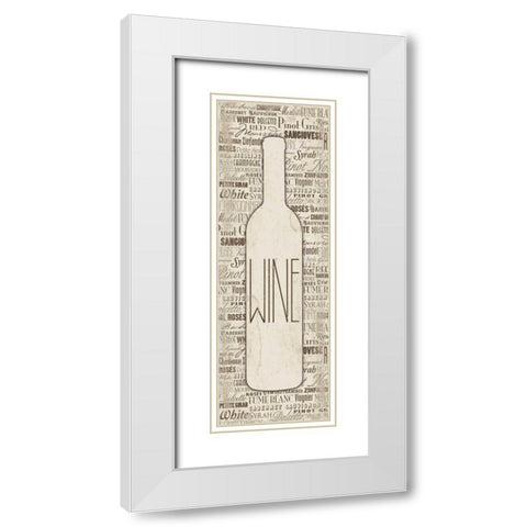 WINE CREAM White Modern Wood Framed Art Print with Double Matting by Grey, Jace