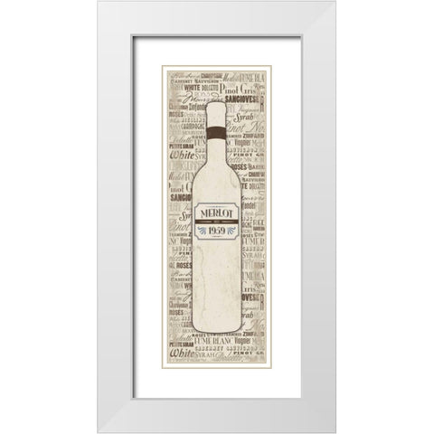 WINE CREAM White Modern Wood Framed Art Print with Double Matting by Grey, Jace