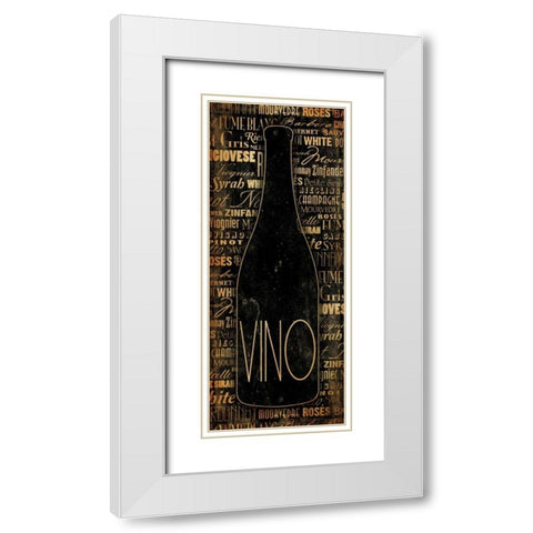 WINE White Modern Wood Framed Art Print with Double Matting by Grey, Jace