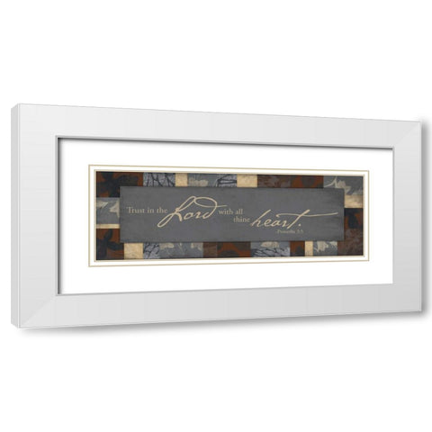 Heart White Modern Wood Framed Art Print with Double Matting by Grey, Jace