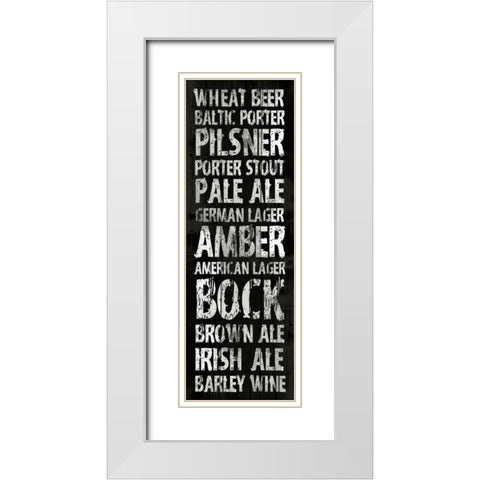 Beer2 White Modern Wood Framed Art Print with Double Matting by Grey, Jace