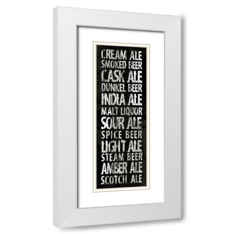 Beer Mate 2 White Modern Wood Framed Art Print with Double Matting by Grey, Jace