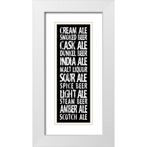 Beer Mate White Modern Wood Framed Art Print with Double Matting by Grey, Jace