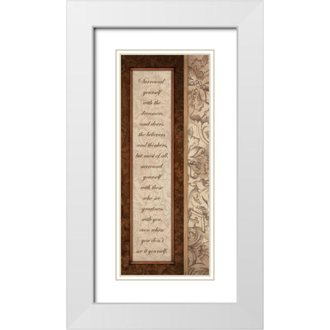 Surround 2 White Modern Wood Framed Art Print with Double Matting by Grey, Jace