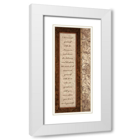 Surround White Modern Wood Framed Art Print with Double Matting by Grey, Jace