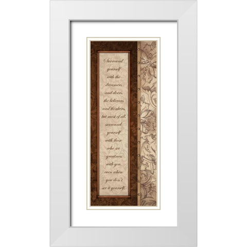 Surround White Modern Wood Framed Art Print with Double Matting by Grey, Jace