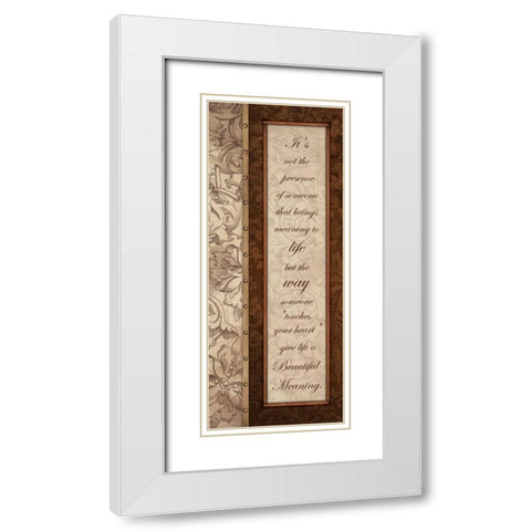 Meaning White Modern Wood Framed Art Print with Double Matting by Grey, Jace