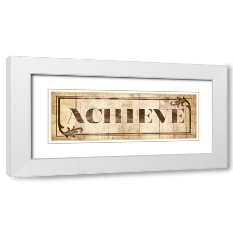 Achieve White Modern Wood Framed Art Print with Double Matting by Grey, Jace
