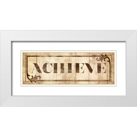 Achieve White Modern Wood Framed Art Print with Double Matting by Grey, Jace