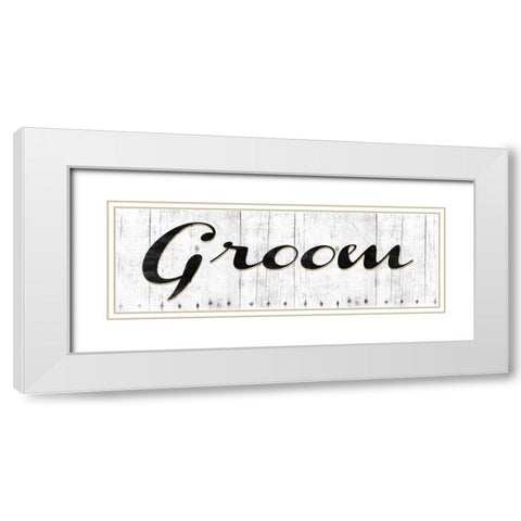 Groom White Modern Wood Framed Art Print with Double Matting by Grey, Jace
