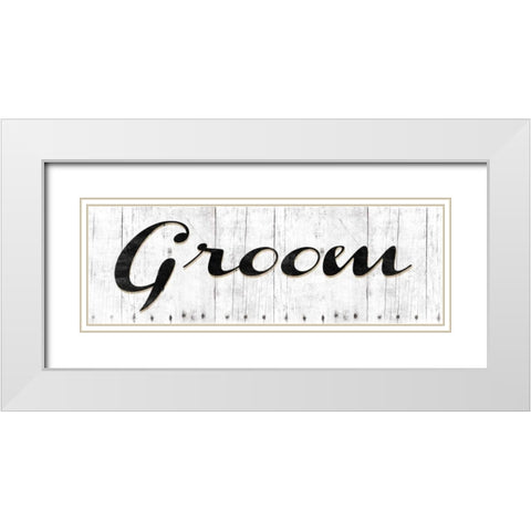Groom White Modern Wood Framed Art Print with Double Matting by Grey, Jace