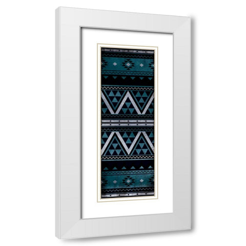 Aztec Panel 2 White Modern Wood Framed Art Print with Double Matting by Grey, Jace