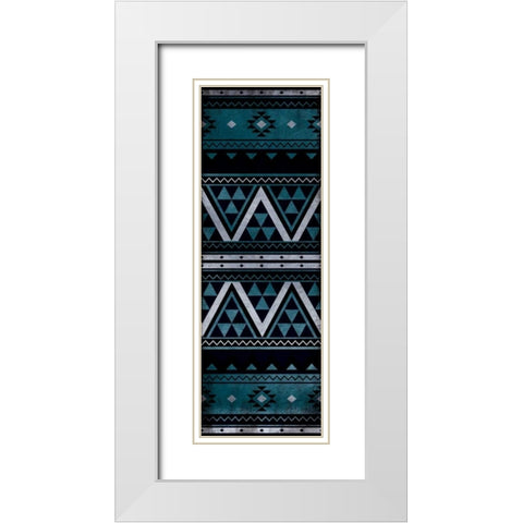 Aztec Panel 2 White Modern Wood Framed Art Print with Double Matting by Grey, Jace