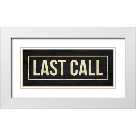 Last call White Modern Wood Framed Art Print with Double Matting by Grey, Jace