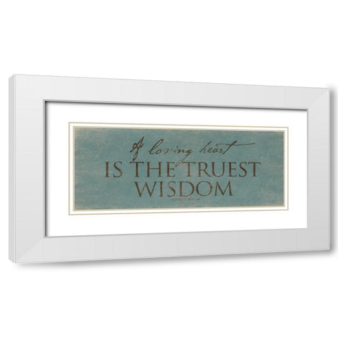 Loving Heart White Modern Wood Framed Art Print with Double Matting by Grey, Jace