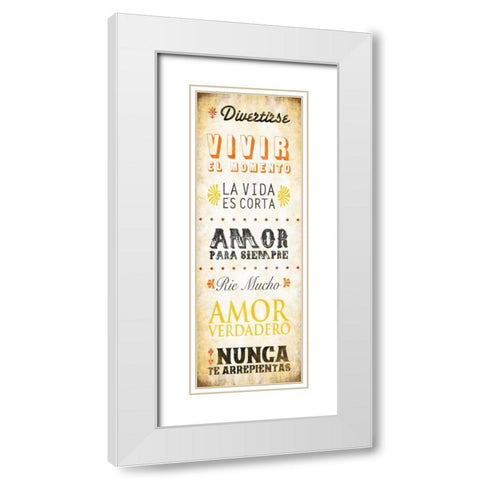 Amor White Modern Wood Framed Art Print with Double Matting by Grey, Jace