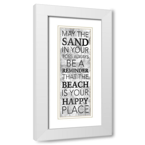Sand In Your Toes White Modern Wood Framed Art Print with Double Matting by Grey, Jace