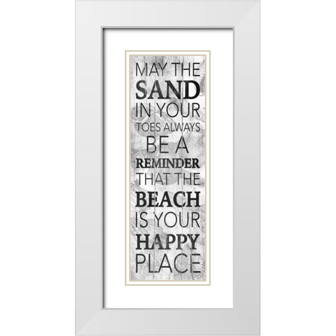 Sand In Your Toes White Modern Wood Framed Art Print with Double Matting by Grey, Jace