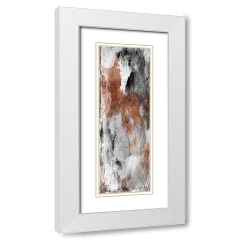 Coffee Abstract White Modern Wood Framed Art Print with Double Matting by Grey, Jace