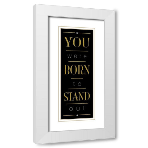 Stand Out White Modern Wood Framed Art Print with Double Matting by Grey, Jace