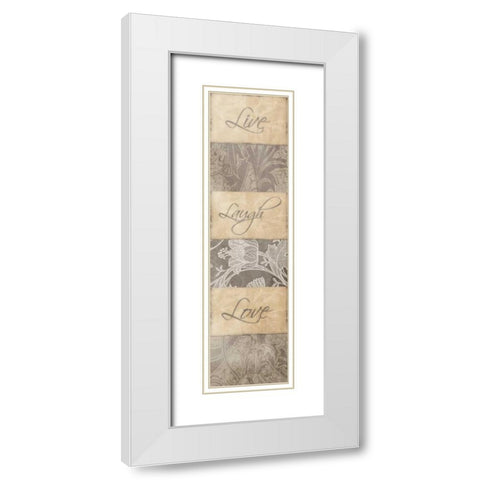 Love White Modern Wood Framed Art Print with Double Matting by Grey, Jace