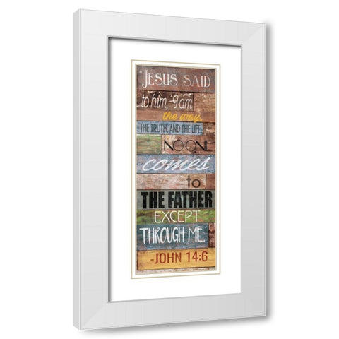 Jesus Said White Modern Wood Framed Art Print with Double Matting by Grey, Jace
