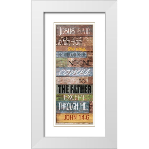 Jesus Said White Modern Wood Framed Art Print with Double Matting by Grey, Jace