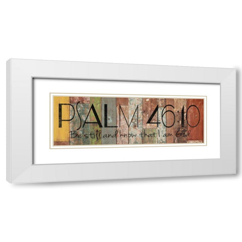 Be Still White Modern Wood Framed Art Print with Double Matting by Grey, Jace