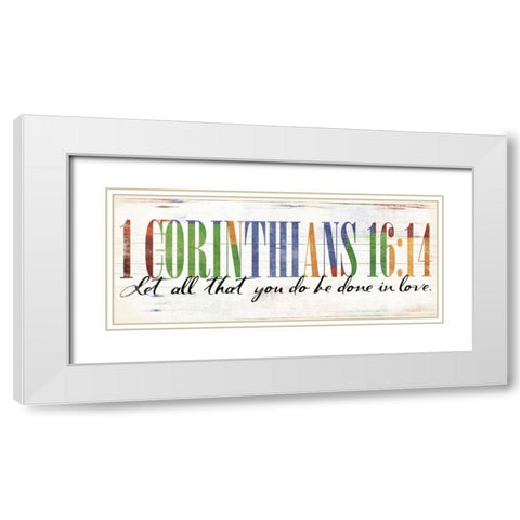 Let All White Modern Wood Framed Art Print with Double Matting by Grey, Jace