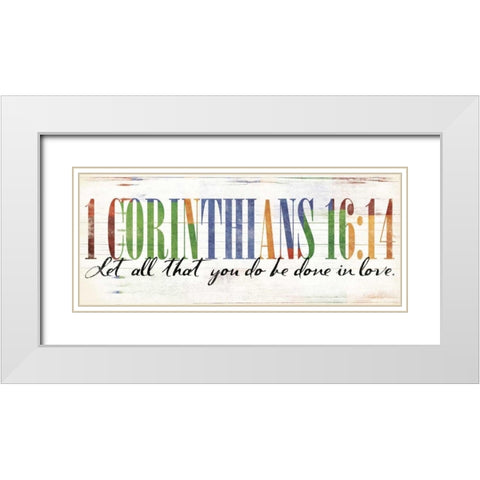 Let All White Modern Wood Framed Art Print with Double Matting by Grey, Jace
