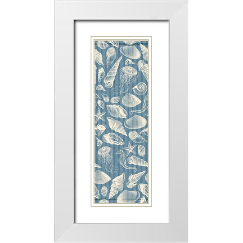Blue Sea White Modern Wood Framed Art Print with Double Matting by Grey, Jace