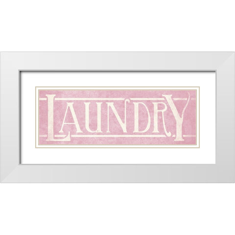 Laundry Title White Modern Wood Framed Art Print with Double Matting by Grey, Jace