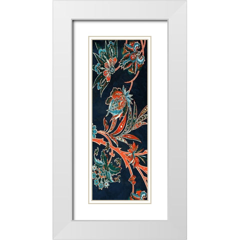 Vic Tropical Floral Mate White Modern Wood Framed Art Print with Double Matting by Grey, Jace