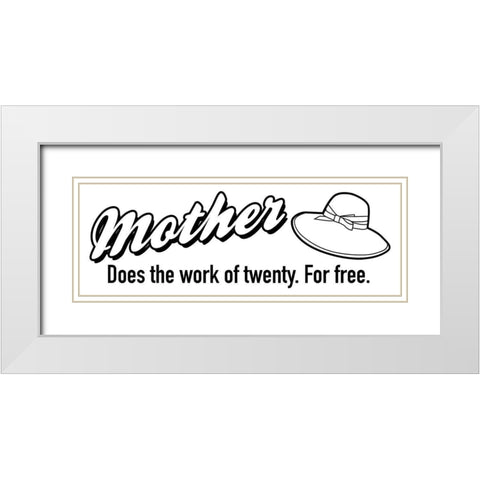 Mother Free White Modern Wood Framed Art Print with Double Matting by Grey, Jace