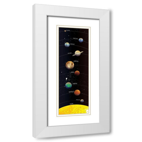 Planets Almost In Alignment 2 White Modern Wood Framed Art Print with Double Matting by Grey, Jace