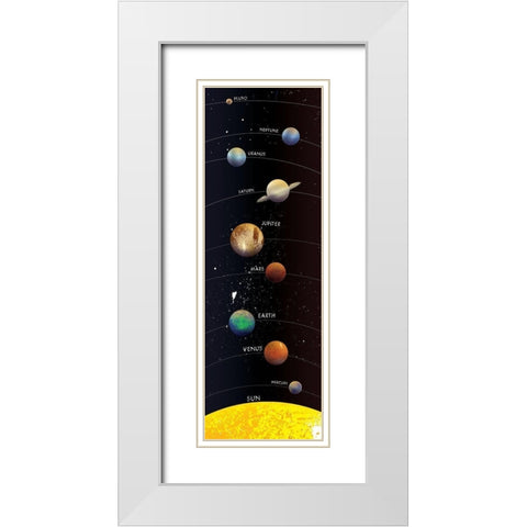 Planets Almost In Alignment 2 White Modern Wood Framed Art Print with Double Matting by Grey, Jace