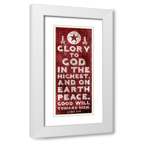 Checked Glory White Modern Wood Framed Art Print with Double Matting by Grey, Jace