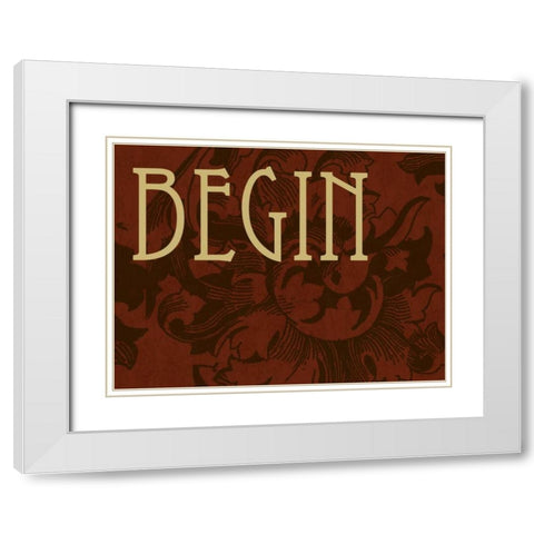 The Best Way F White Modern Wood Framed Art Print with Double Matting by Grey, Jace