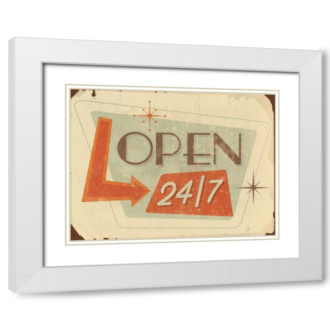 Open White Modern Wood Framed Art Print with Double Matting by Grey, Jace