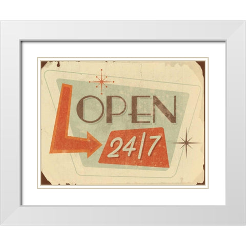 Open White Modern Wood Framed Art Print with Double Matting by Grey, Jace