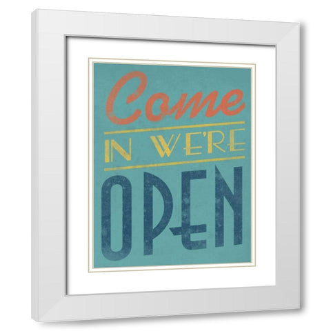 Were Open White Modern Wood Framed Art Print with Double Matting by Grey, Jace
