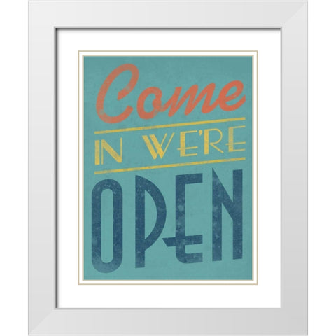 Were Open White Modern Wood Framed Art Print with Double Matting by Grey, Jace