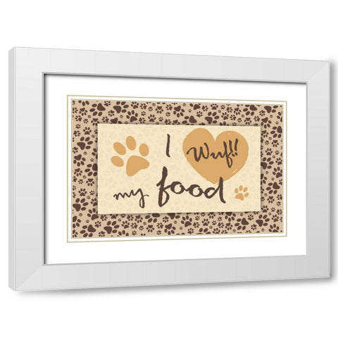 Dog White Modern Wood Framed Art Print with Double Matting by Grey, Jace